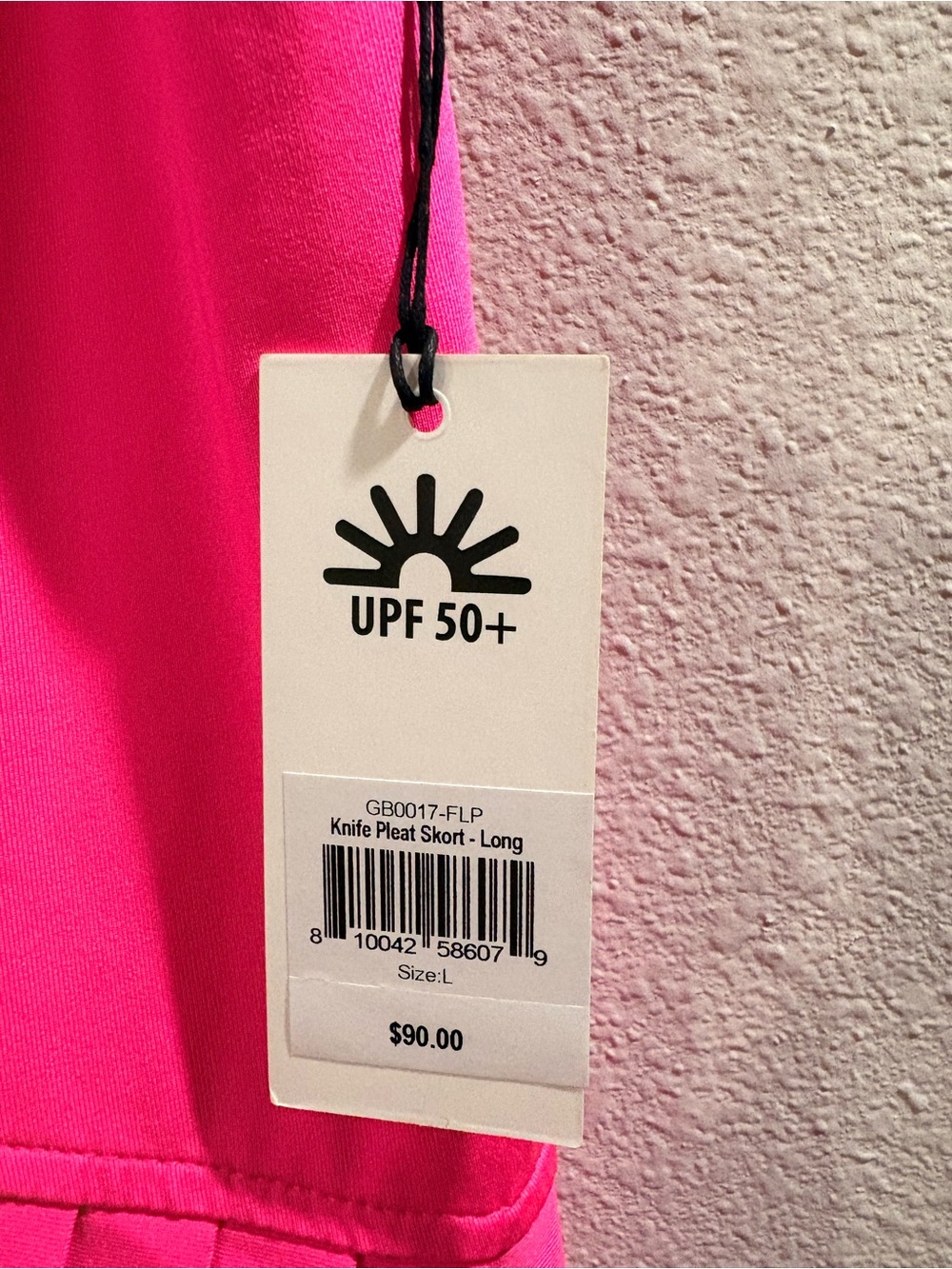 Jofit Neon Pink Pleated Tennis Skort UPF 50 - Picture 4 of 4